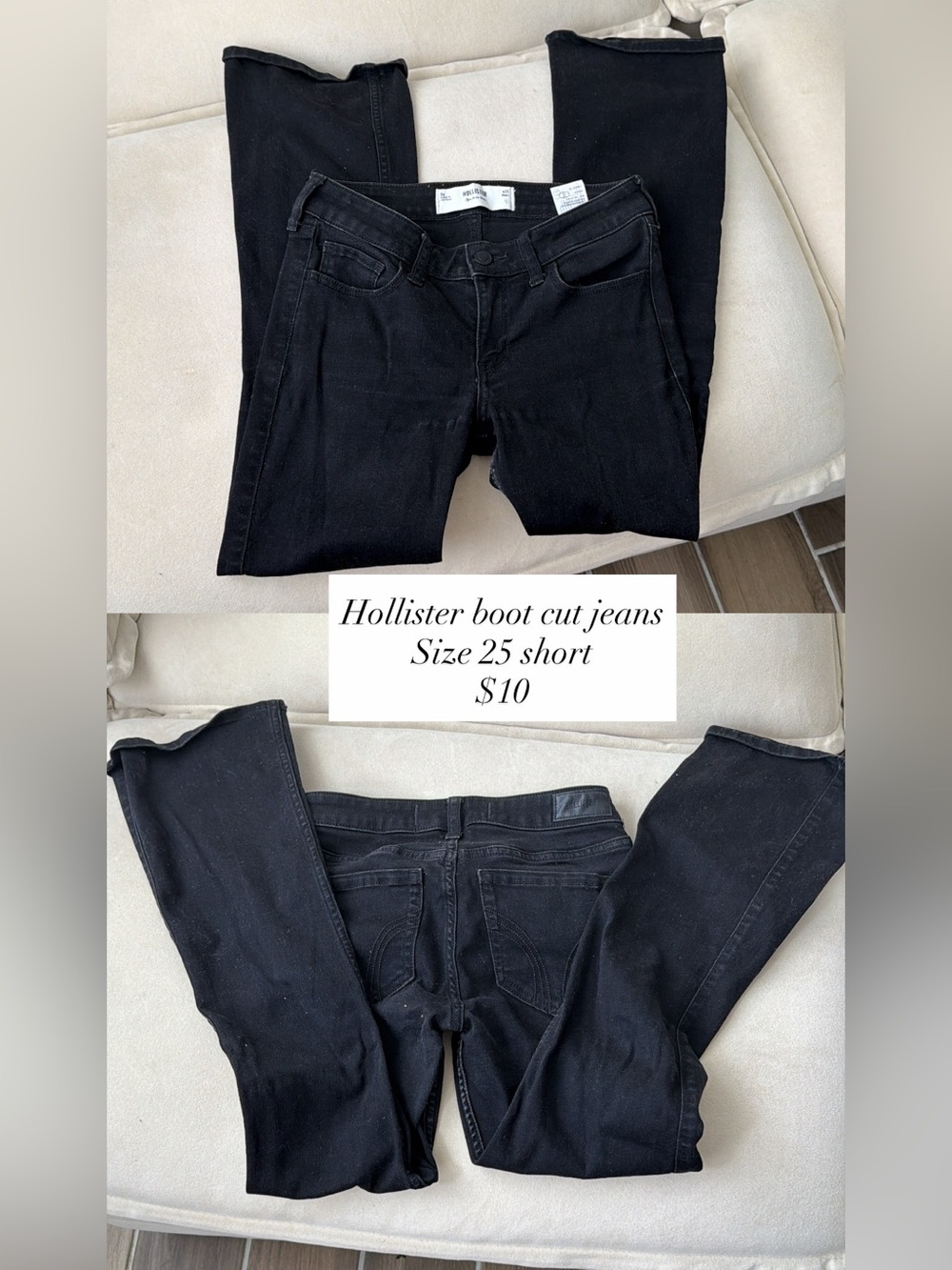 Hollister Black Boot Cut Jeans